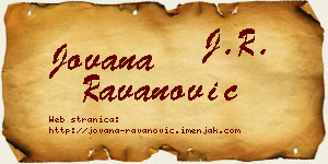 Jovana Ravanović vizit kartica